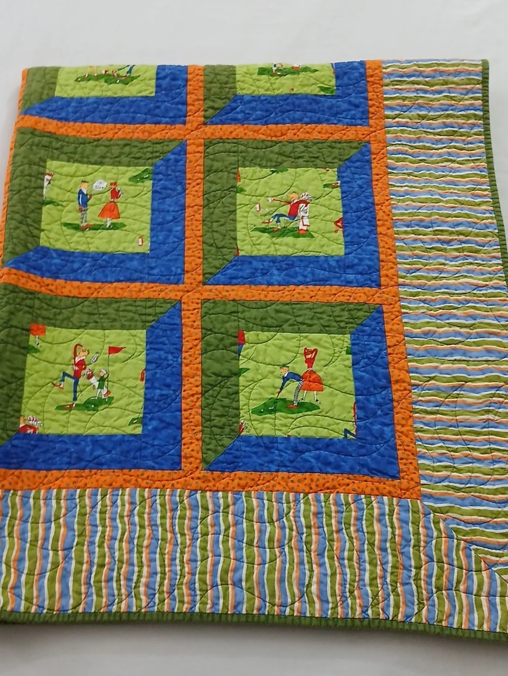 Homemade Golfing Quilt